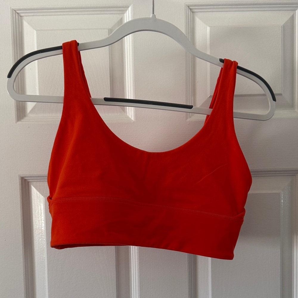 Lululemon 3-part set! Orangey-red. Sports bra, jacket, running shorts - Picture 5 of 9